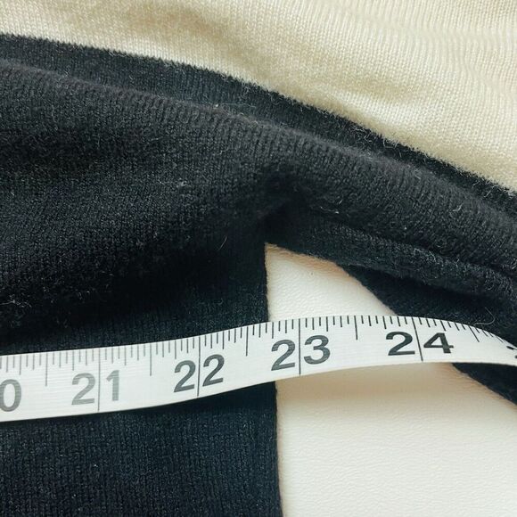 INC Wool Cashmere Sweater Womens XL Beige Black Red Colorblock Turtleneck Office - Picture 5 of 6